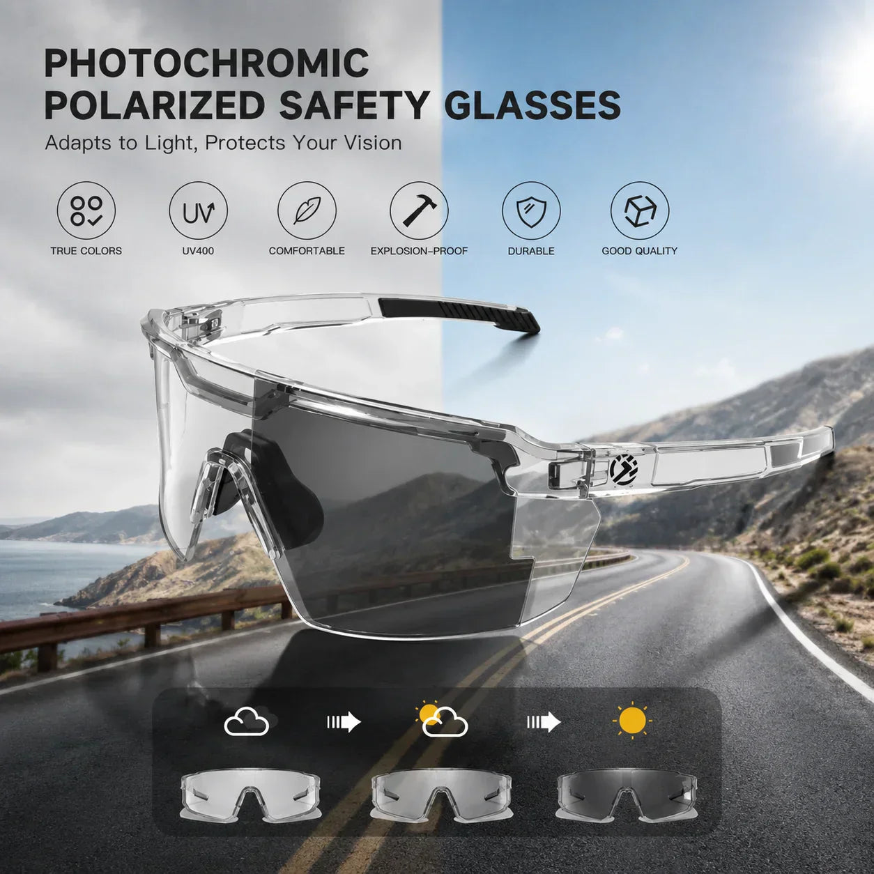 🔥Summer Best-Seller 49% OFF☀️UV400 Photochromic Polarized Safety Glasses