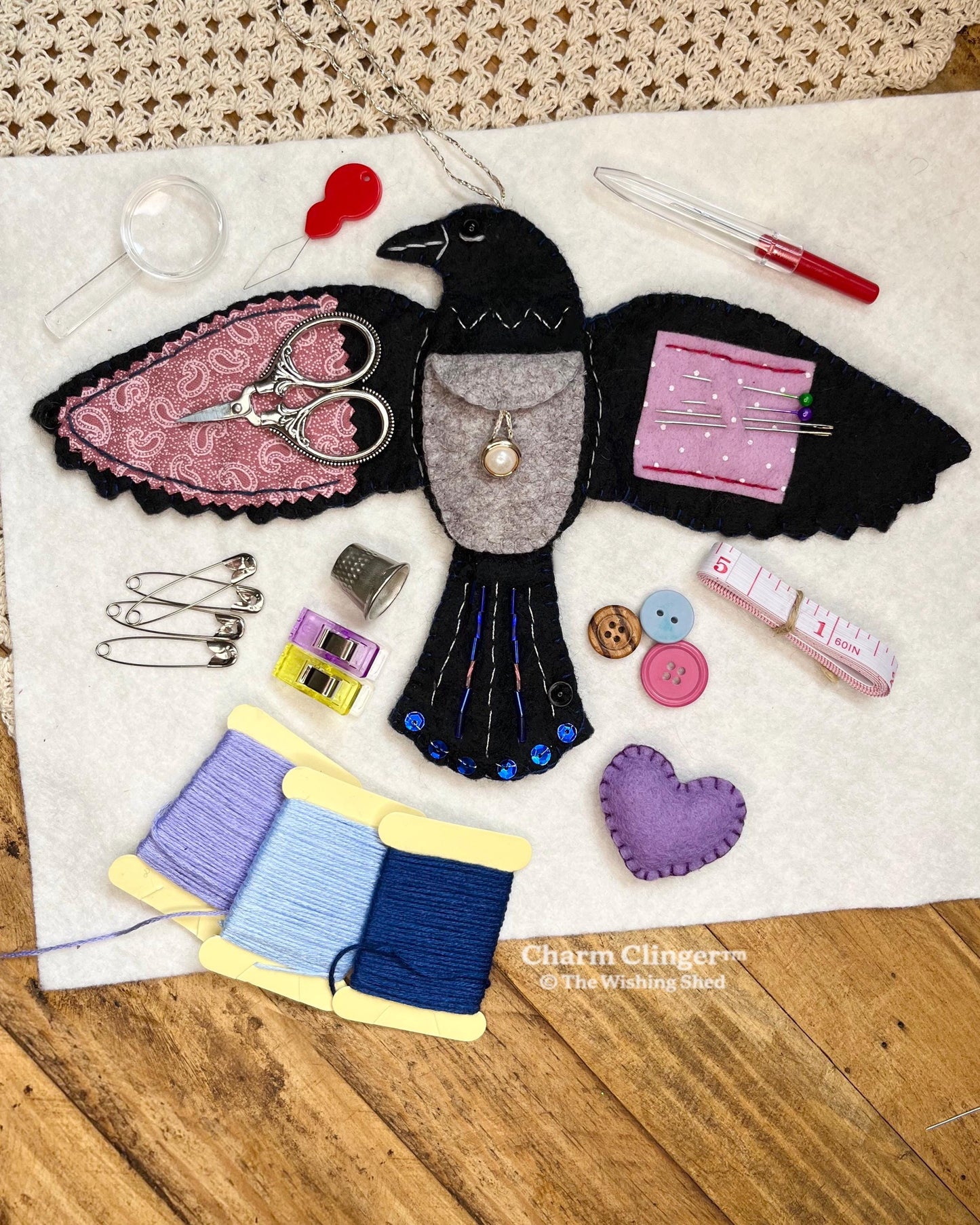 🖤 “Raven’s Keepsake – Guardian of Stitches” 🪡✨